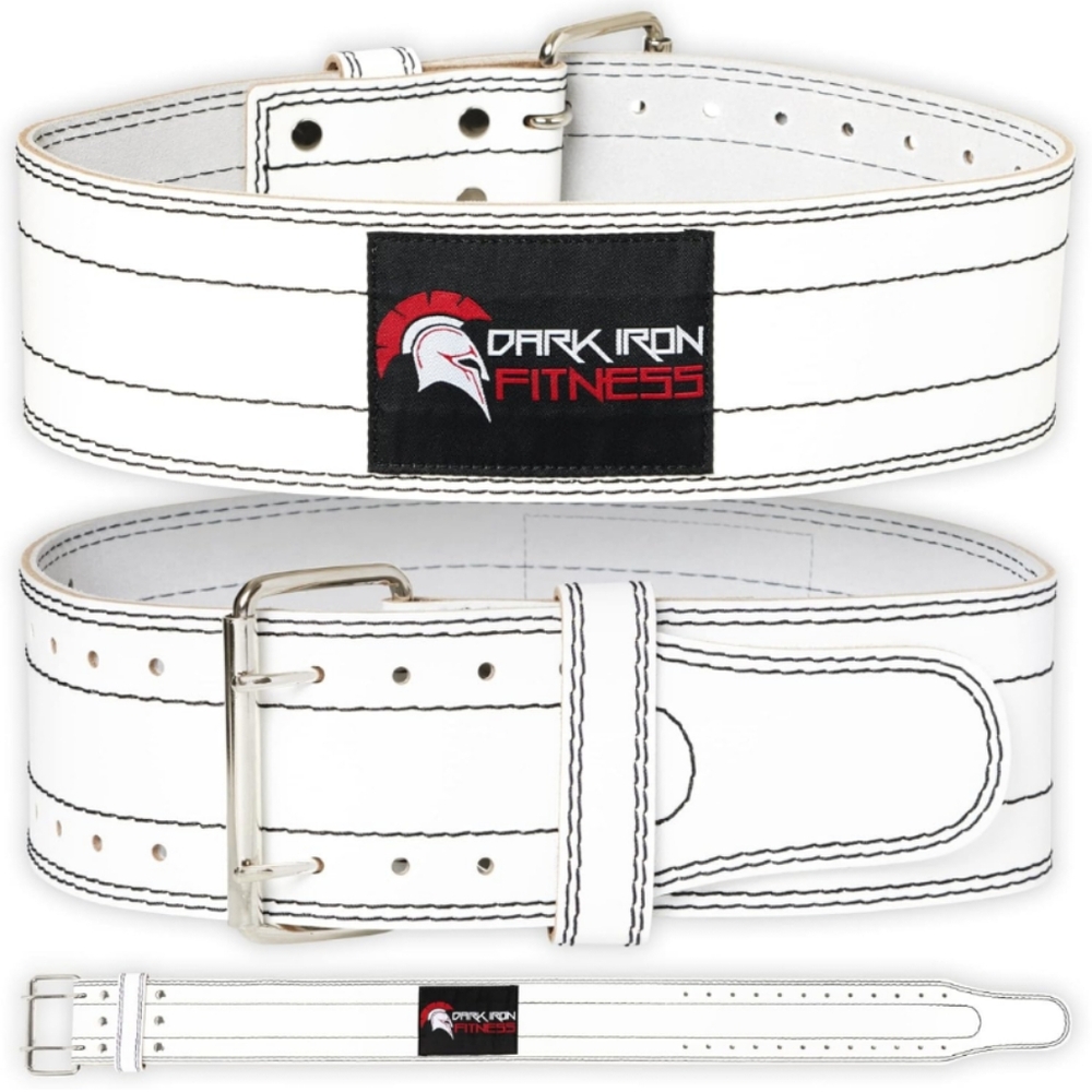 Dark Iron Fitness Weight Lifting Belt for Men & Women - 100% Leather Gym Belts f